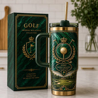 Imperial Malachite - Heraldic Golf Crest Tumbler