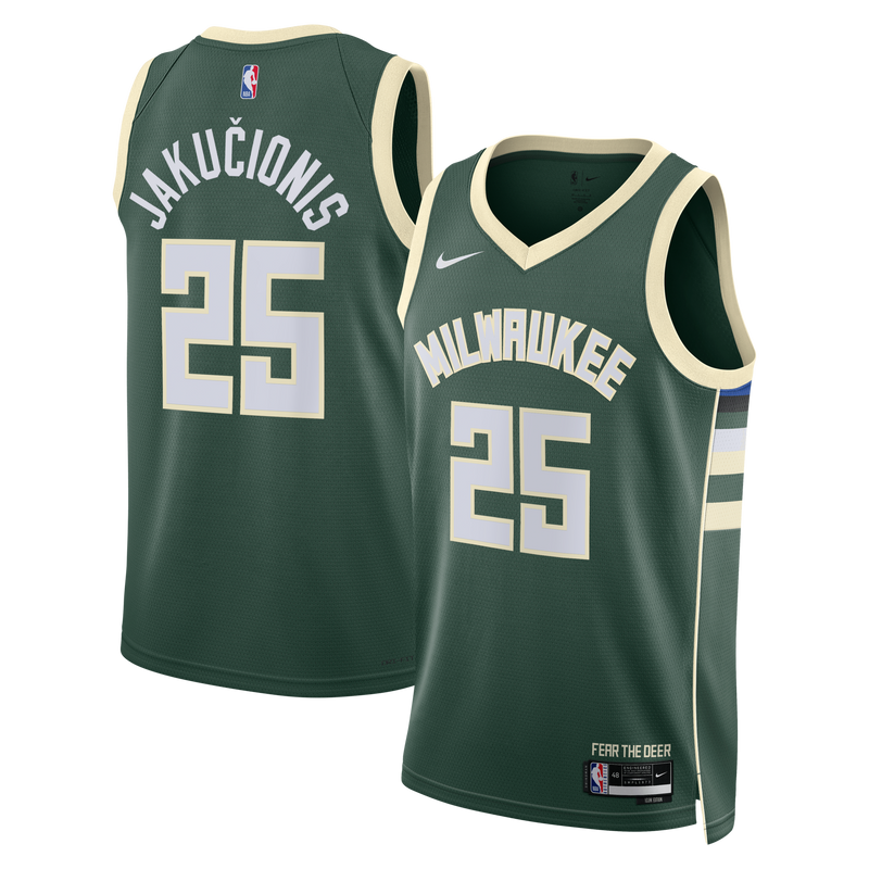 Kasparas Jakučionis Milwaukee Bucks Basketball Jersey, Sportswear Jersey Shirt, Sleeveless Athletic Jersey, Casual Gift for Men, Style 204635826