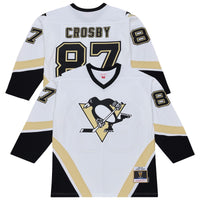 Sidney Crosby Pittsburgh Penguins Hockey Jersey, White Sportswear Jersey Shirt, Long Sleeve Hockey Sweater Jersey, Casual Gift for Men