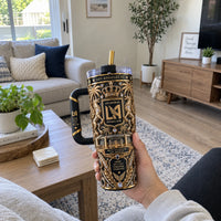 LAFC - Black and Gold Crest, Ornate Wraparound Tumbler