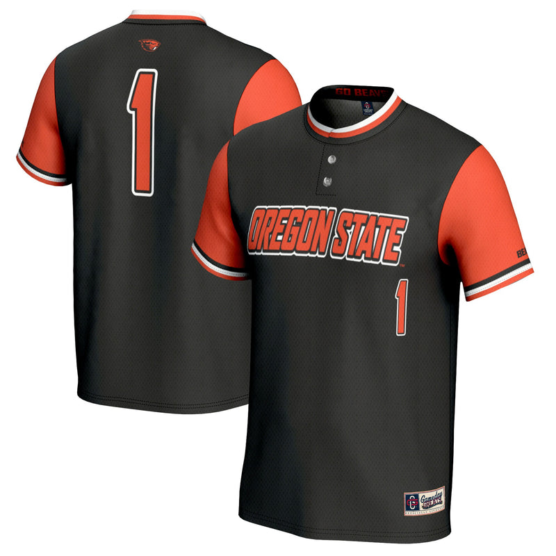 Oregon State Beavers Softball Jersey, Black Fashion Sportswear Jersey Shirt, Lightweight Breathable Athletic Jersey, Casual Gift for Men