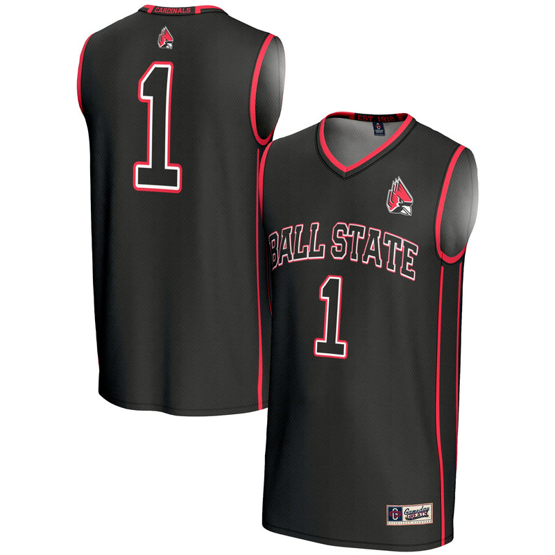 Ball State Cardinals Basketball Jersey, Black Lightweight Sportswear Jersey Shirt, Sleeveless Athletic Tank Jersey, Casual Gift for Men