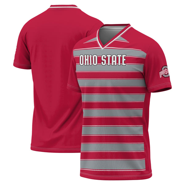 #1 Ohio State Buckeyes Lightweight Soccer Fashion Jersey - Scarlet