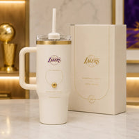 LAL Basketball Legacy - Ivory and Gold Court Composition