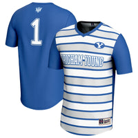 BYU Cougars Soccer Jersey, Royal Fashion Sportswear Jersey Shirt, Lightweight Breathable Athletic Jersey, Casual Gift for Men, Style 203152724