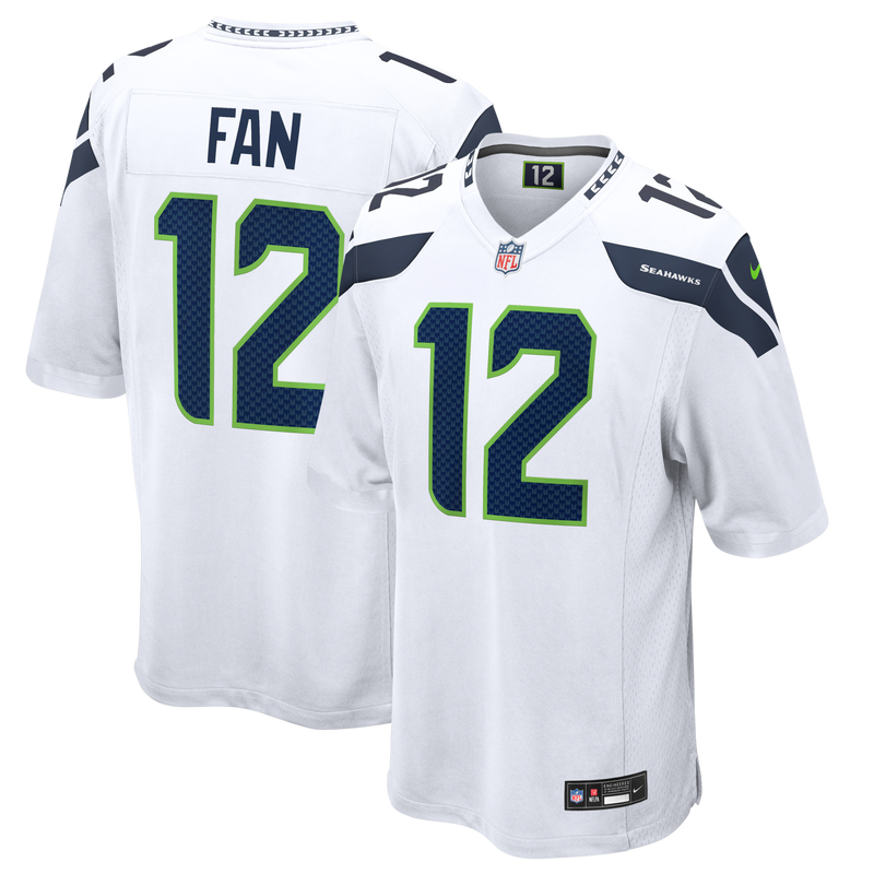 12s Seattle Seahawks Football Jersey, White Game Sportswear Jersey Shirt, Lightweight Breathable Athletic Jersey, Casual Gift for Men