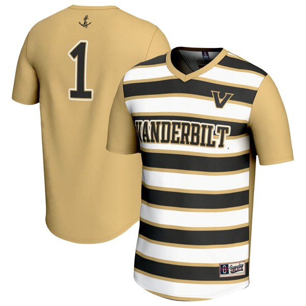#1 Vanderbilt Commodores Lightweight Soccer Fashion Jersey - Gold