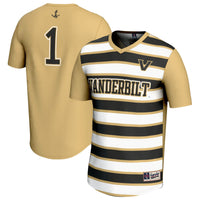 Vanderbilt Commodores Soccer Jersey, Gold Fashion Sportswear Jersey Shirt, Lightweight Breathable Athletic Jersey, Casual Gift for Men