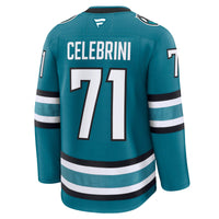 Macklin Celebrini San Jose Sharks Hockey Jersey, Teal Premium Sportswear Jersey Shirt, Long Sleeve Hockey Sweater Jersey, Casual Gift for Men