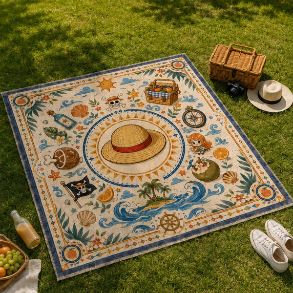 Straw Hat Medallion - Nami and the Calm Voyage Rug - main