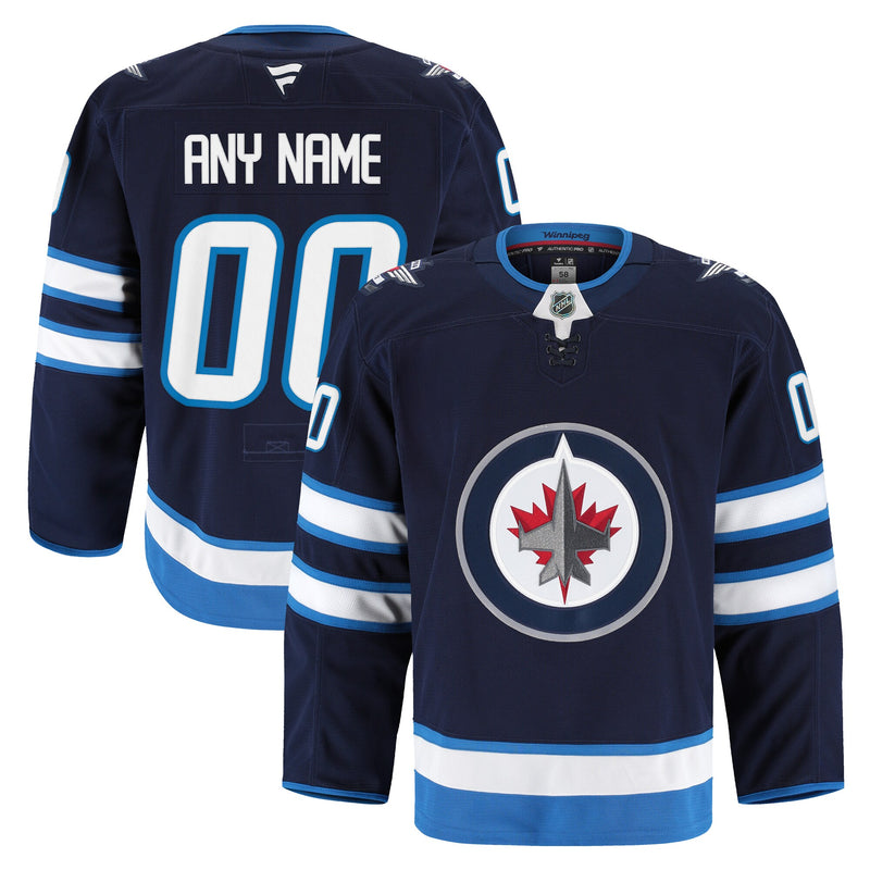 Winnipeg Jets Hockey Jersey, Navy Authentic Sportswear Jersey Shirt, Long Sleeve Hockey Sweater Jersey, Casual Gift for Men, Style 202056758
