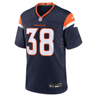 Jaleel McLaughlin Denver Broncos Football Jersey, Navy Game Sportswear Jersey Shirt, Lightweight Breathable Athletic Jersey, Casual Gift for Men