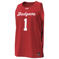 Wisconsin Badgers Basketball Jersey, Red Replica Game Sportswear Jersey Shirt, Sleeveless Athletic Tank Jersey, Casual Gift for Men