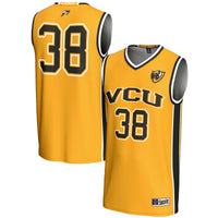 VCU Rams Basketball Jersey, Gold Lightweight Sportswear Jersey Shirt, Sleeveless Athletic Tank Jersey, Casual Gift for Men