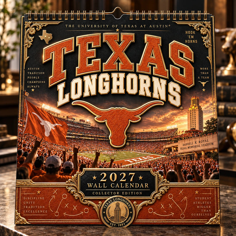 TEX Burnt Orange Tradition - Collector Wall Calendar Cover
