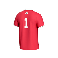 Boston University Softball Jersey, Scarlet Fashion Sportswear Jersey Shirt, Lightweight Breathable Athletic Jersey, Casual Gift for Men