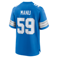 Giovanni Manu Detroit Lions Football Jersey, Blue Game Sportswear Jersey Shirt, Lightweight Breathable Athletic Jersey, Casual Gift for Men