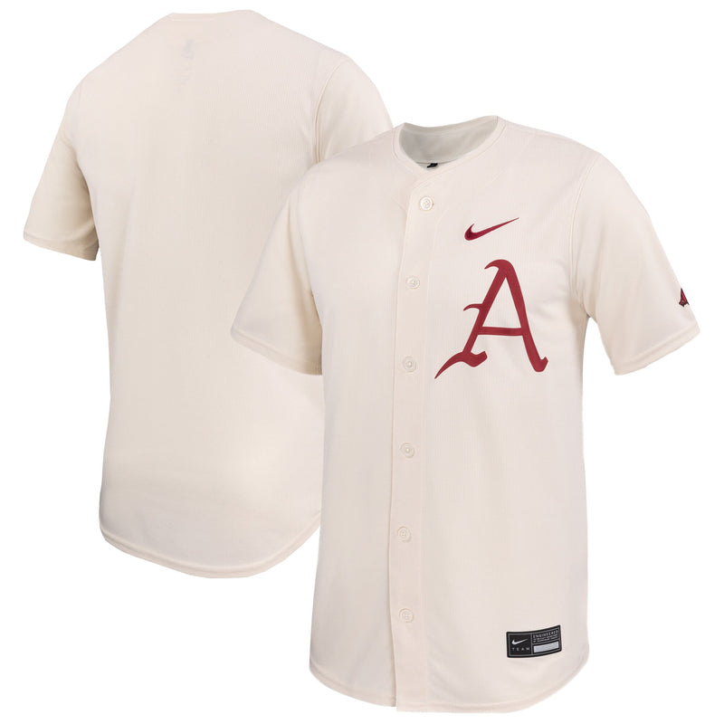 Natural Arkansas Razorbacks Baseball Jersey, Limited Sportswear Jersey Shirt, Lightweight Breathable Athletic Jersey, Casual Gift for Men