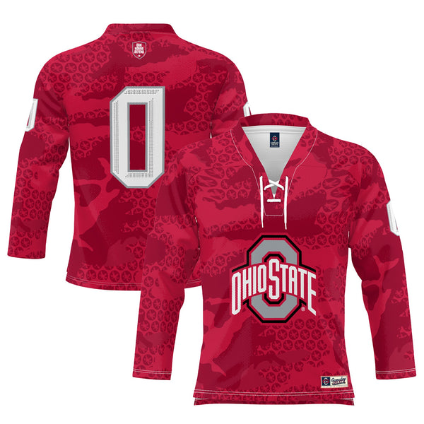 #0 Ohio State Buckeyes Ice Hockey Jersey - Scarlet