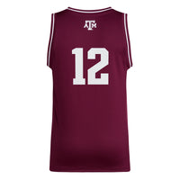 Texas A&M Aggies Basketball Jersey, Maroon Replica Swingman Sportswear Jersey Shirt, Sleeveless Athletic Tank Jersey, Casual Gift for Men