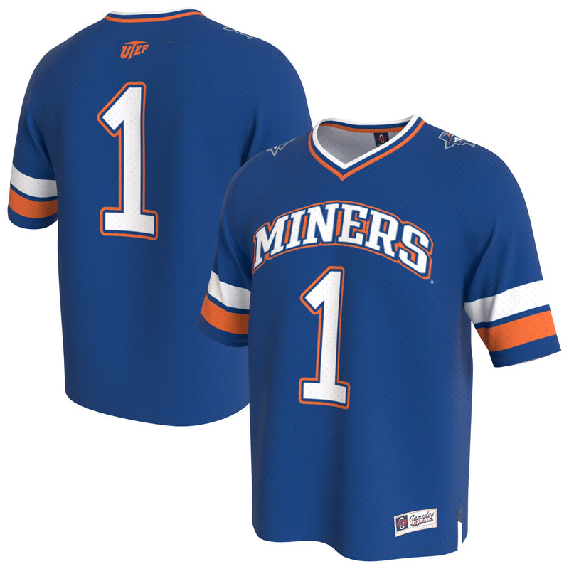 UTEP Miners Football Jersey, Navy Fashion Lightweight Sportswear Jersey Shirt, Lightweight Breathable Athletic Jersey, Casual Gift for Men
