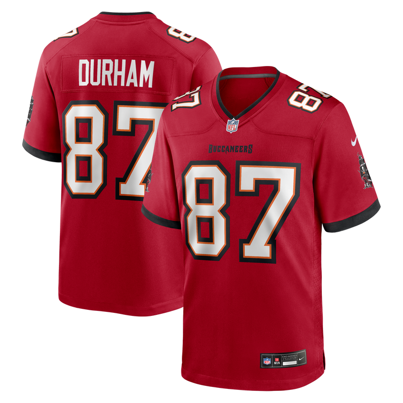 Payne Durham Tampa Bay Buccaneers Football Jersey, Red Game Sportswear Jersey Shirt, Lightweight Breathable Athletic Jersey, Casual Gift for Men