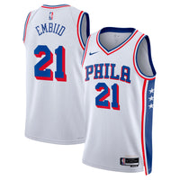 Joel Embiid Philadelphia 76ers Basketball Jersey, White Swingman Sportswear Jersey Shirt, Sleeveless Athletic Tank Jersey, Casual Gift for Men