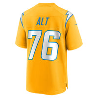 Joe Alt Los Angeles Chargers Football Jersey, Gold Game Sportswear Jersey Shirt, Lightweight Breathable Athletic Jersey, Casual Gift for Men
