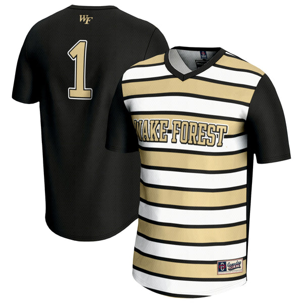 #1 Wake Forest Demon Deacons Lightweight Soccer Fashion Jersey - Black