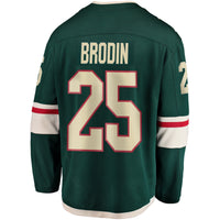 Jonas Brodin Minnesota Wild Hockey Jersey, Green Breakaway Sportswear Jersey Shirt, Long Sleeve Hockey Sweater Jersey, Casual Gift for Men