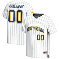 West Virginia Mountaineers Baseball Jersey, White Sportswear Jersey Shirt, Lightweight Breathable Athletic Jersey, Casual Gift for Men