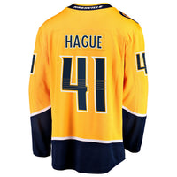 Nicolas Hague Nashville Predators Hockey Jersey, Gold Breakaway Sportswear Jersey Shirt, Long Sleeve Hockey Sweater Jersey, Casual Gift for Men