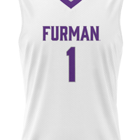 Furman Paladins Basketball Jersey, White Lightweight Sportswear Jersey Shirt, Sleeveless Athletic Tank Jersey, Casual Gift for Men