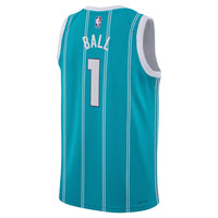 LaMelo Ball Charlotte Hornets Basketball Jersey, Teal Swingman Sportswear Jersey Shirt, Sleeveless Athletic Tank Jersey, Casual Gift for Men