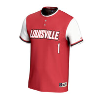 Louisville Cardinals Softball Jersey, Red Fashion Sportswear Jersey Shirt, Lightweight Breathable Athletic Jersey, Casual Gift for Men