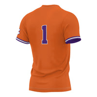 Clemson Tigers Lightweight Softball Jersey, Orange Sportswear Jersey Shirt, Lightweight Breathable Athletic Jersey, Casual Gift for Men