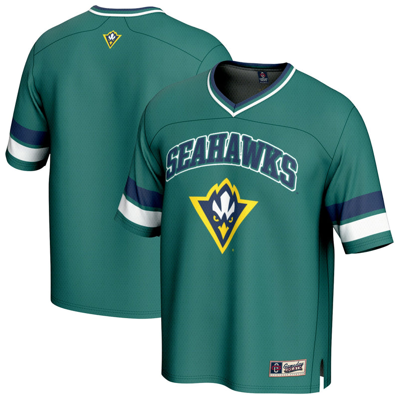 UNC Wilmington Seahawks Football Jersey, Teal Sportswear Jersey Shirt, Lightweight Breathable Athletic Jersey, Casual Gift for Men
