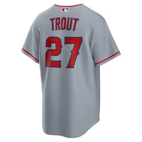 Mike Trout Los Angeles Angels Baseball Jersey, Gray Replica Sportswear Jersey Shirt, Lightweight Breathable Athletic Jersey, Casual Gift for Men