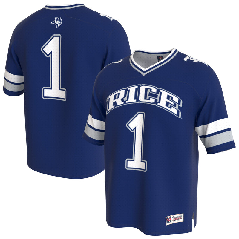 Rice Owls Football Jersey, Navy Fashion Lightweight Sportswear Jersey Shirt, Lightweight Breathable Athletic Jersey, Casual Gift for Men