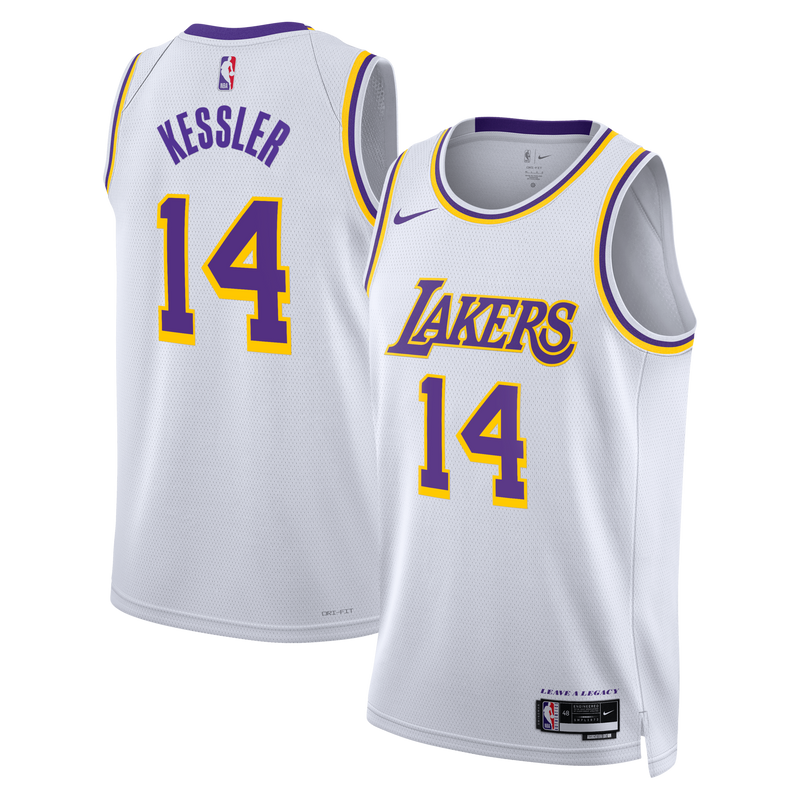 Walker Kessler Los Angeles Lakers Basketball Jersey, White Sportswear Jersey Shirt, Sleeveless Athletic Tank Jersey, Casual Gift for Men