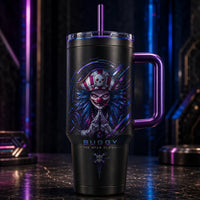 The Star Clown Smiles - Buggy Tumbler in Violet Chrome