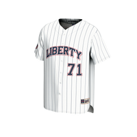 Liberty Flames Lightweight Collegiate Baseball Jersey, Sportswear Jersey Shirt, Lightweight Breathable Athletic Jersey, Casual Gift for Men