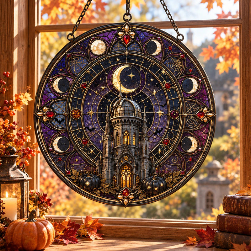 Moonlit Cathedral - A Circular Study in Night and Stillness