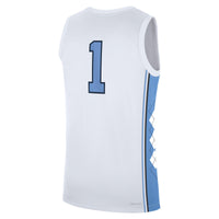 North Carolina Tar Heels Basketball Jersey, White Replica Home Sportswear Jersey Shirt, Sleeveless Athletic Tank Jersey, Casual Gift for Men
