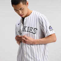 Colorado Rockies Baseball Jersey, White Sportswear Jersey Shirt, Lightweight Breathable Athletic Jersey, Casual Gift for Men, Style 201933402