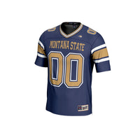 Montana State Bobcats Lightweight Football Jersey, Navy Sportswear Jersey Shirt, Lightweight Breathable Athletic Jersey, Casual Gift for Men
