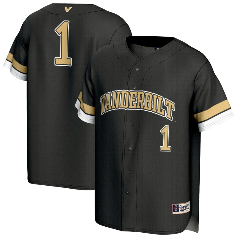 Vanderbilt Commodores Baseball Jersey, Black Fashion Sportswear Jersey Shirt, Lightweight Breathable Athletic Jersey, Casual Gift for Men