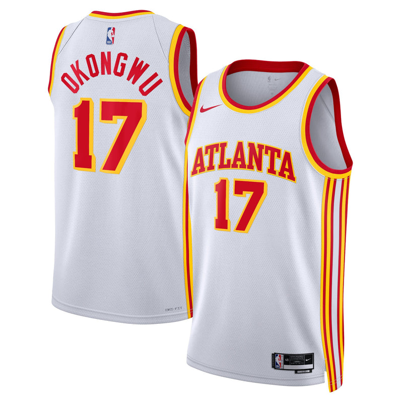 Onyeka Okongwu Atlanta Hawks Basketball Jersey, White Swingman Sportswear Jersey Shirt, Sleeveless Athletic Tank Jersey, Casual Gift for Men
