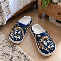 LAR Blue and Gold - Ram Horn Clog Sandals with Attitude