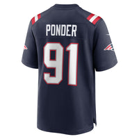 Elijah Ponder New England Patriots Football Jersey, Navy Sportswear Jersey Shirt, Lightweight Breathable Athletic Jersey, Casual Gift for Men